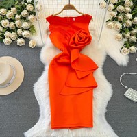 Vestidos de Boutique al por Mayor, Nueva Colección de Primavera, Vestido Ajustado para Mujer, Diseño Francés de Alta Gama, Elegante Vestido Midi Dulce de Verano para Chicas, Vestidos Formales
