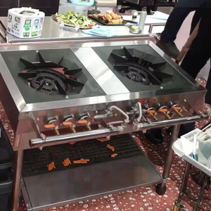 Cuisinière à double tête pratique et efficace Équipement de <span class=keywords><strong>cuisine</strong></span> de restaurant à usage commercial Cuisinière à gaz à 6 brûleurs - Product Image 3