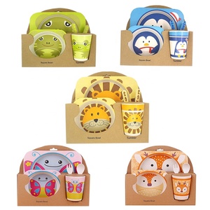 Factory Directly 5pcs Cute Animal Design Children Tableware <strong>Set</strong> Bamboo Fiber Kid Dinnerware <strong>Plate</strong> <strong>Set</strong> <strong>Picnic</strong> <strong>Plate</strong> <strong>Set</strong> - Product Image 6