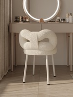 Banc de chambre à coucher en cachemire d'agneau, style crème, design moderne et simple