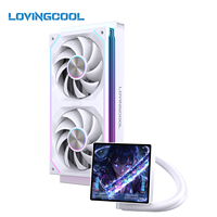 Refroidisseur liquide AIO LOVINGCOOL personnalisé avec emballage et logo, 240 mm 360 mm, refroidissement par eau avec écran de 4 pouces, roulement en céramique pour ordinateur