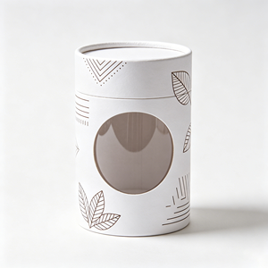 Boîte cylindrique créative en carton pour emballage de grains de café, idéale pour la promotion de marque - Product Image 2