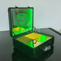 Boîte à bœuf LED personnalisée verrouillable vitrine en acrylique pour bouteilles de vin porte-documents fantaisie/valise/présentateur avec lumière pour anniversaire