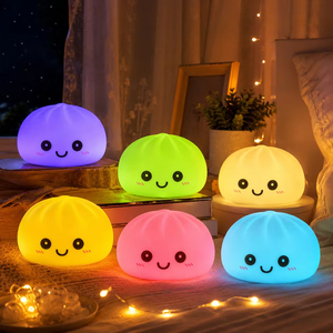 Hot Sales Night <b>Lights</b> Glowing Dumplings Desktop Ornament Cute Glowing Dumpling Steamer <b>Box</b> Kawaii Dumpling <b>Lights</b> Squeeze Toy - Product Image 3