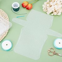 Kit de couture DIY 250609 : Sac en maille plastique portable et feuilles de toile pour tricot fait main