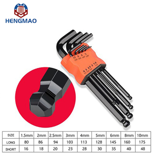 9PCS Hex Key <strong>Set</strong> Chrome CRV Steel Long Arm Ball Allen <strong>Wrench</strong> With Ball Point - Product Image 6