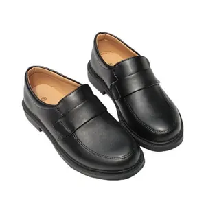 Choozii Kids Back to School Student Black Leather Children Shoes Boys