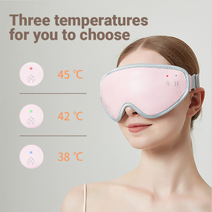 Masque chauffant pour les yeux en cuir électrique portable sans fil personnalisable, pour soulager la fatigue oculaire - Product Image 4