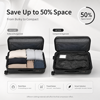 Sac de rangement compressible pour vêtements et couettes, de haute qualité, ultra épais, en TPU noir, étanche à l'air, à la poussière, gain de place, pour les voyages et la maison
