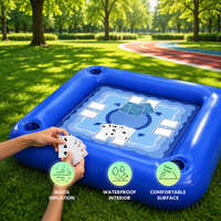 Table de jeu aquatique multifonction gonflable pour piscine extérieure, bar à glace pour fêtes estivales en famille et entre amis