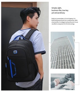 Công suất lớn phong cách Ba lô dây kéo thời trang không thấm nước cao cấp Trung học sinh trung học schoolbag Túi hành lý du lịch - Product Image 6