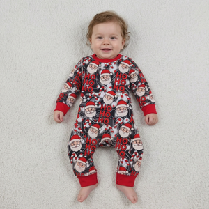 Cute Printed Santa Breathable Romper for Baby <b>Boys</b> Infants & Toddlers Sleeveless O-Neck Soft Cotton Summer Bodysuit - Product Image 1