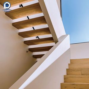 <span class=keywords><strong>Escalera</strong></span> Recta de Estilo Europeo Minimalista de Primera Calidad para Decoración de Interiores de Villas de Lujo, con Peldaños Naturales Antideslizantes y Estructura de Soporte Estable - Product Image 6