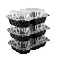 Vente en gros de récipients alimentaires jetables au micro-ondes Boîte à lunch 1/2/3 compartiments Emballage alimentaire à emporter en plastique pour restaurant