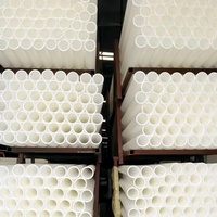 Tube en plastique PP blanc de 1 mètre, tube en polypropylène, tuyau rigide, épaisseur de 1 mm, diamètre de 50 mm, conducteur de chaleur 0,25 W/mK, personnalisable