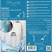 OEM Private Label Phure NeoKal Umweltfreundliches Anti-Kalk Badezimmer-Gerät Universeller 1/2 Zoll Dusch-Wasserfilter Made in Italy