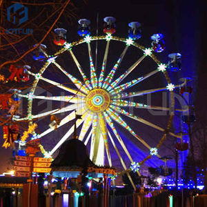 Grande roue de 30m pour centre commercial, parc d'attractions, usage extérieur, certifié CE, capacité de 72 personnes, acier fibre de verre - Product Image 2