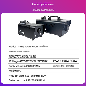 Mát FX 400W 900W RGB LED sương mù & khói máy đầy đủ màu sắc điều khiển bằng tay với điều khiển từ xa & dây điều khiển - Product Image 2