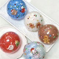 CHENXI Nouveauté Série Noël Jouets anti-stress faits à la main Boules Squishy Noël Boules Squishy Croustillantes en forme de Dumpling