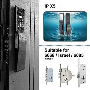 Impermeable Israel mortaja cara <span class=keywords><strong>huella</strong></span> dactilar puerta Tuya App Wifi Cámara tarjeta <span class=keywords><strong>Digital</strong></span> puerta Video intercomunicador cerradura inteligente PUERTAS PLACAS - Product Image 2