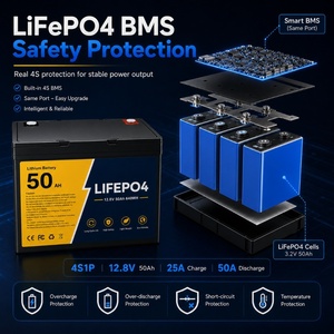 Batterie au lithium RV 12,8 V 50 Ah LiFePO4 à décharge profonde avec BMS pour camping-car, caravane, motorhome, solaire - Product Image 2