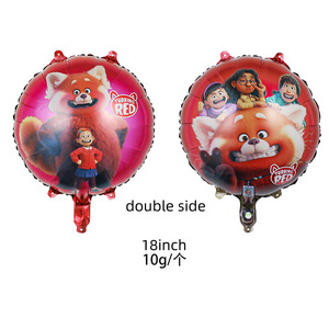 Nuovi Palloncini Rotondi in Foil con Personaggi dei Cartoni Animati per Decorazioni di Feste di Compleanno, Palloncino 'Turning <span class=keywords><strong>Red</strong></span>' - Product Image 5