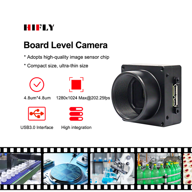 HIFLY 1.3MP 202.25FPS 1/2" Machine Vision USB3.0 Automation Inspection C Mount Mini Board Level Camera