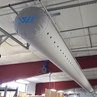 Conduit d'air de tissu écologique de ventilation de conduit de textile de chaussette d'air de résistance de flamme pour le supermarché