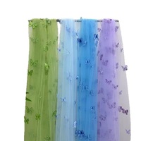 Tulle brodé en maille 3D écologique et coloré, dentelle pour robe de mariée, enfant