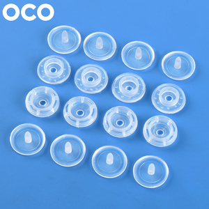 Boutons ronds transparents blancs en <span class=keywords><strong>plastique</strong></span> <span class=keywords><strong>à</strong></span> <span class=keywords><strong>pression</strong></span> pour vêtements, vente chaude en usine - Product Image 1