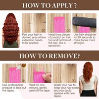 Extensions de cheveux Remy 100% naturels, résistantes et durables, colorées, à bandes adhésives, lisses, sans nœuds, de haute qualité, 16-24 pouces