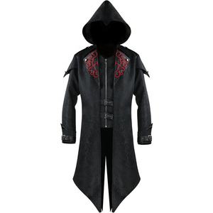 Chaqueta con Capucha Medieval para Hombre, Estilo Streetwear, Disfraz de Edward de Assassin's <span class=keywords><strong>Creed</strong></span>, Disfraz de Halloween, Cosplay de Asesino BX, Poliéster - Product Image 2