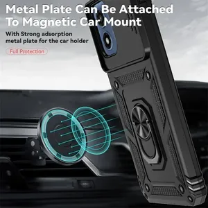 Custodia Antiurto Armor con Anello di Supporto e Protezione Scorrevole per Motorola G PLAY, G STYLUS, G POWER 5G 2025, 2024, 2023, Edge 2024 - Product Image 2