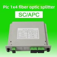 Distribuidor de Red Tipo Tarjeta PLC SC/APC, Divisor Óptico FTTH 1x4 Tipo Caja ODF para Uso de Fibra Óptica, Capacidad de 1 a 4 Tarjetas