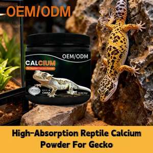 Kalsium Bubuk OEM untuk Leopard Gecko Tanpa D3 Tanpa Fosfor Aksesoris Akuarium Leopard Gecko Tempat Tinggal Reptil - Product Image 5