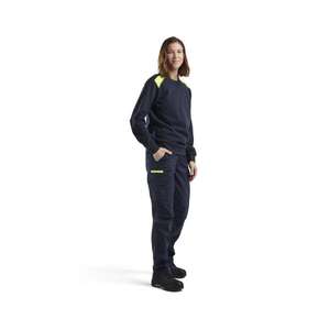 BLAKLADER - 714418328633D23 Women's Industry <b>trousers</b> stretch Dark <b>navy</b> blue/Yellow - EAN 7330509894866 <b>WORK</b> <b>TROUSERS</b> - Product Image 3