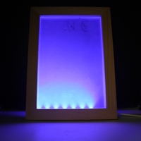 Cadre Photo personnalisable, nouveau modèle 2022, personnalisé, lampe, panneau Photo, Sublimation, cadre acrylique blanc avec lampe