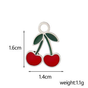 Colgantes de Lujo de Acero Inoxidable 316 con Baño de Oro de 14k y 18k, Resistentes al Deslustre, con Dije de Cereza para Fabricación de Joyas, Ideales para Collares y Pulseras - Product Image 2