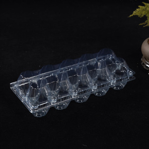 10 lớn trong suốt Pet nhựa khay trứng vỉ xử lý cấp thực phẩm container tùy chỉnh in logo bảo quản trứng - Product Image 3