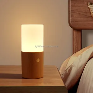 Yeni akrilik Modern LED dokunmatik sensör gece lambası atmosfer USB şarj edilebilir masa lambası bebek gece lambası çocuklar için yatak odası