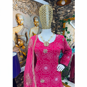 El conjunto de traje de fiesta elegante para mujer incluye Dupatta inferior superior para ropa formal - Product Image 1