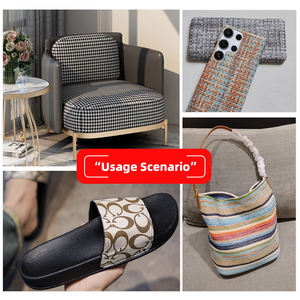 Tissu en cuir <span class=keywords><strong>synthétique</strong></span> à grain imprimé en PVC pour sacs à main, chaussures, portefeuilles, ceintures, décoration - Product Image 5