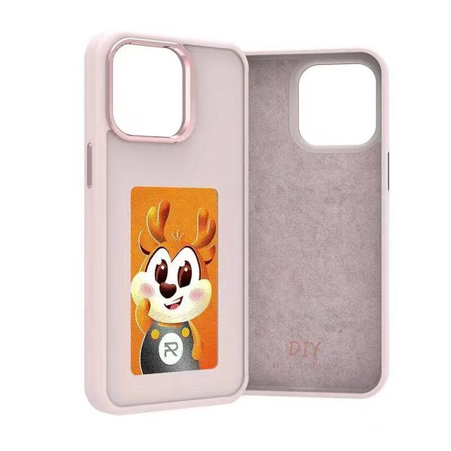 NFC Phone Case Wholesale LED Smart E Ink Screen Phone Cases for iPhone 15 14 13 Pro Max PC Cover DIY Phone Display Case