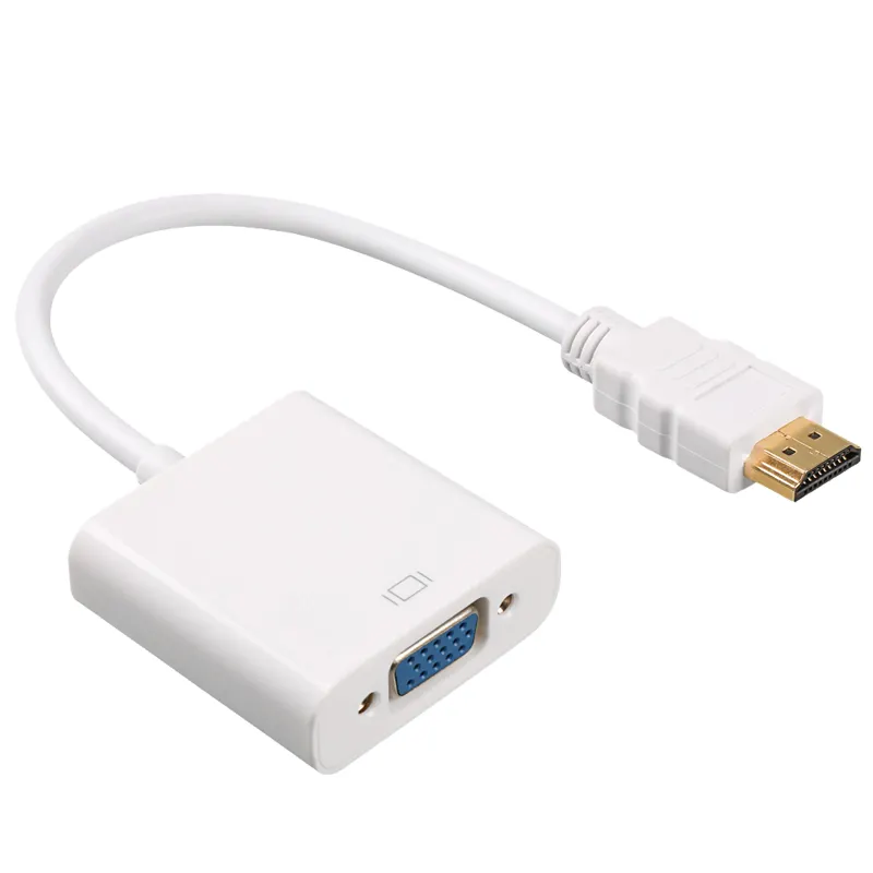 Wholesale 1080P converter cable High Definition to vga adaptor cable male to female 3.5 mm Audio Jack Full