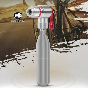 Cabezal de cartucho de herramienta de bicicleta de aluminio Action Union, inflador de Co2 para neumáticos de bicicleta CO2 con bomba adaptadora de manga aislada <span class=keywords><strong>Presta</strong></span> Schrader - Product Image 4
