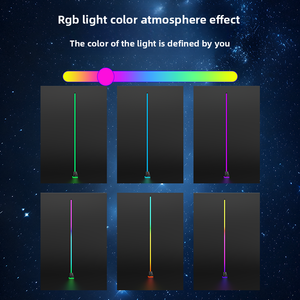Modern RGBIC LED Floor Lamp Adjustable Color Temperature Dimmable for Music Games Living Room Desk Use Via App Remote <b>Control</b> - Product Image 5