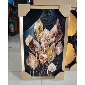 Salon décoration fleur Ginkgo feuille cadre mur Art photo avec diamants cristal porcelaine Art diamant <span class=keywords><strong>peinture</strong></span> - Product Image 5