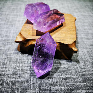 Obelisco de Cristal Natural de Alta Calidad al por Mayor, Amatista de Doble Punta, Espécimen Mineral Curativo, Cristal Hola para Decoración - Product Image 5