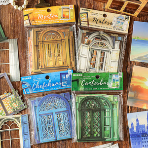 20 hojas de papel de material por paquete Small Town Window Explorer Series Puerta y ventana Scenic Handbook Decoración - Product Image 2