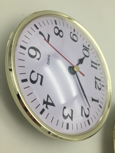 Orologio da parete decorazione per la casa moderna bianco di 130 millimetri inserto orologio al quarzo movimento romano numeri arabi orologio semplice orologio - Product Image 2